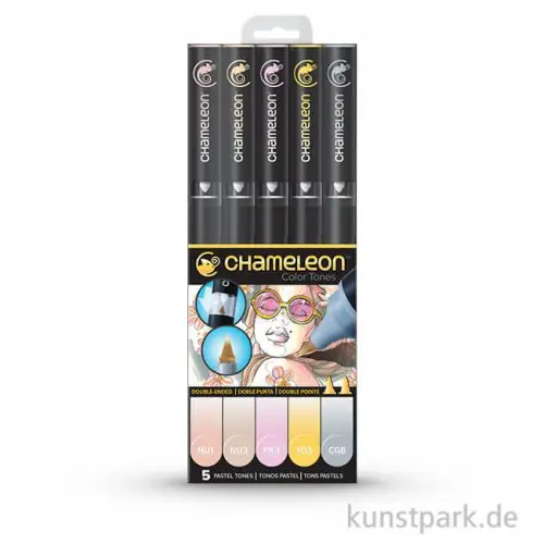 Chameleon Pen Set - 5 Pastell Tones Sichere Zahlung