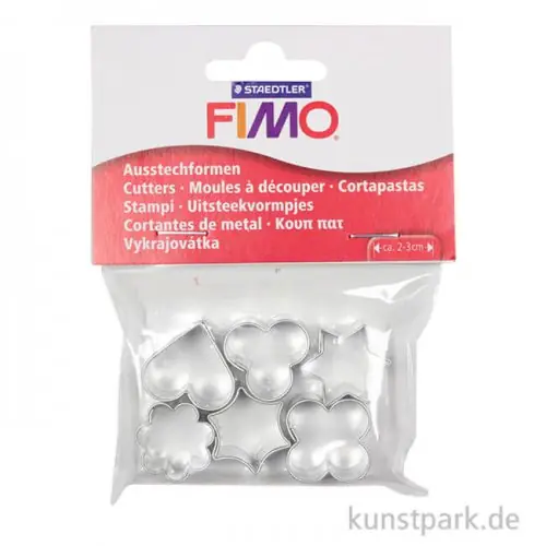 Preis Gesenkt FIMO Ausstechformen aus Metall, 6 Motive sortiert