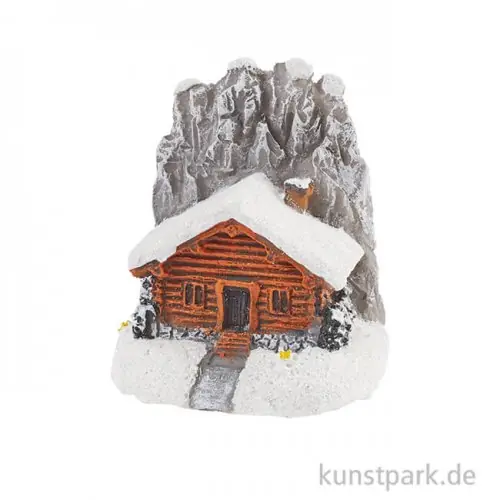 Direkt Vom Hersteller Mini Berghütte mit Glitzer, 4 cm