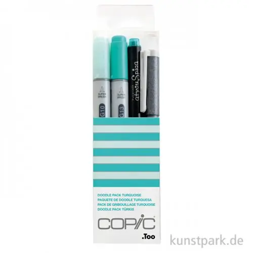 COPIC Doodle Pack - Turquoise, 4 Stifte Meistverkauft