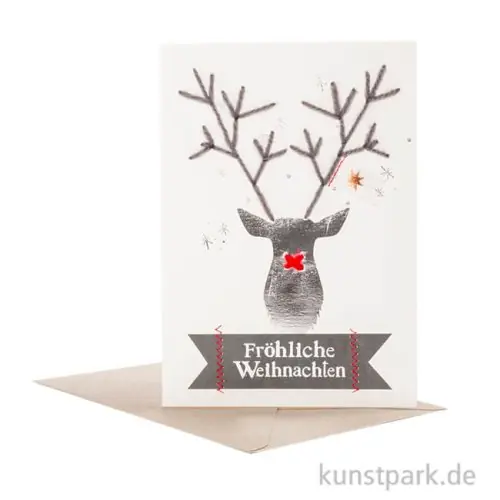 Sonderaktion Good old friends - Winter Wollkarte, Hirsch