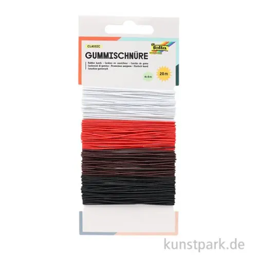 Gummischnüre-Set, 4x5 m - farbig sortiert Schnäppchen