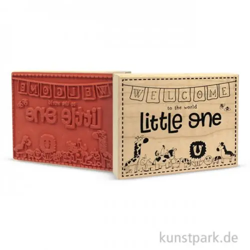 Butterer Stempel - Welcome Litte One, 10x8 cm Echt