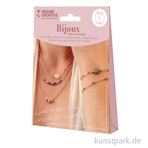 DIY Schmuck Bastelset - Armbänder + Halsketten mit Steinen, Gold Solange Der Vorrat Reicht