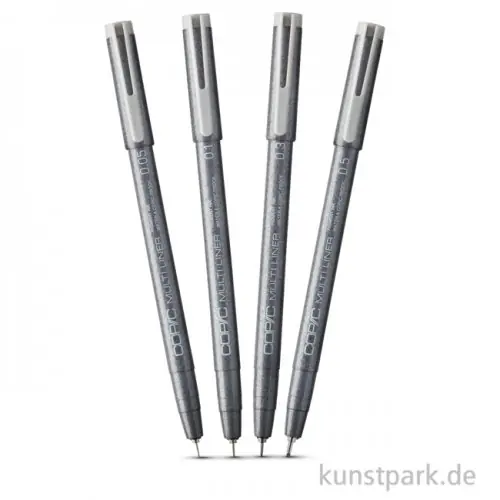 COPIC Multiliner Cool Grey Classic Set - 4 Strichstärken Markenware