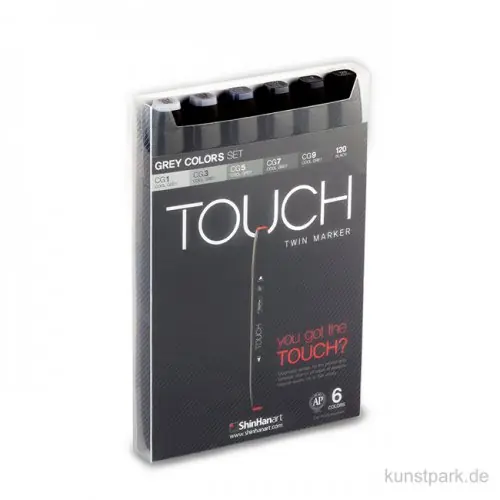 Großhandel TOUCH Twin Marker Set 6er - Grey Colors