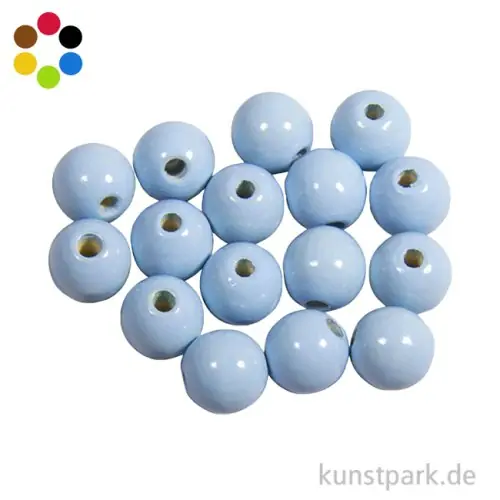 Holzperlen Farbig, Poliert, Durchmesser 10 mm, 52 Stück Top-Angebot