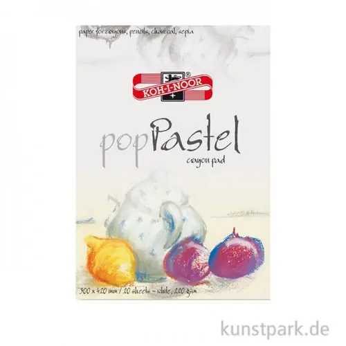 Koh-I-Noor Pop Pastel Papier, 20 Blatt Weiß, 220g Expressversand