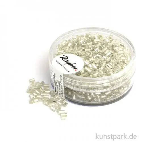 Glasstifte mit Silbereinzug Silber - 2x2 mm, 16g Dose Meistverkauft