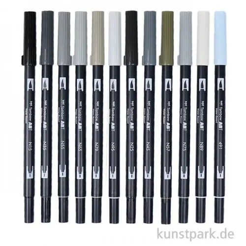 Tombow Dual Brush Pen - Set 12 Grautöne Jetzt Zugreifen