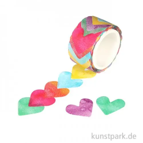 Washi-Sticker - Herzen, 200 Stück Preisknaller