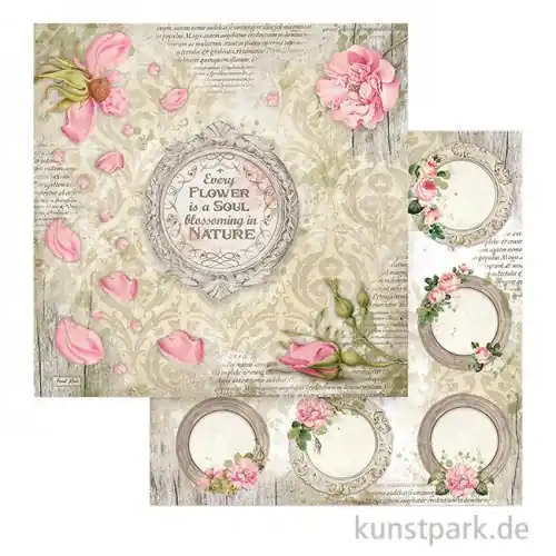 Mengenrabatt Stamperia Scrappapier - Romantic Garden House Garlands 30,5 x 30,5 cm