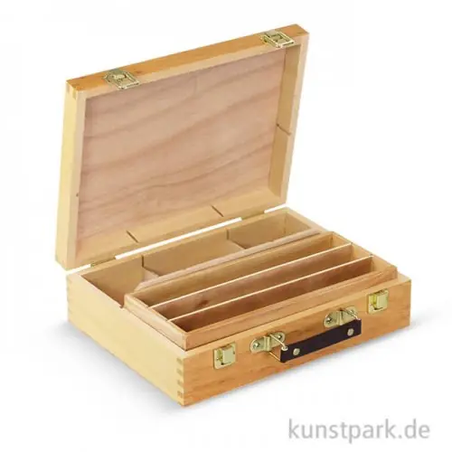 Aktuell Malkoffer, Holz, Klein, 28 x 21,5 x 8 cm