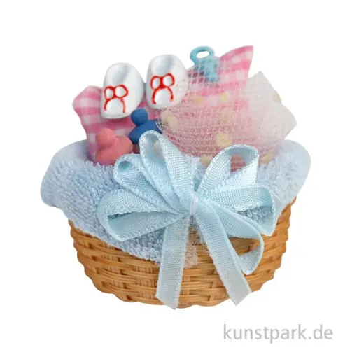 Preisreduziert Miniatur Babykorb, 5 x 4 x 3,5 cm