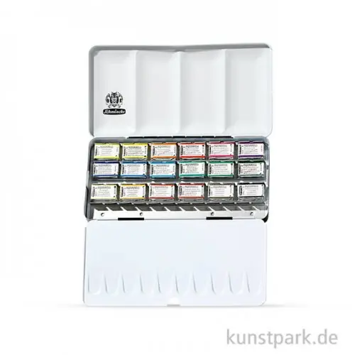 Weltweiter Versand Schmincke HORADAM Aquarellkasten mit 18 ganzen Näpfchen + Reserve