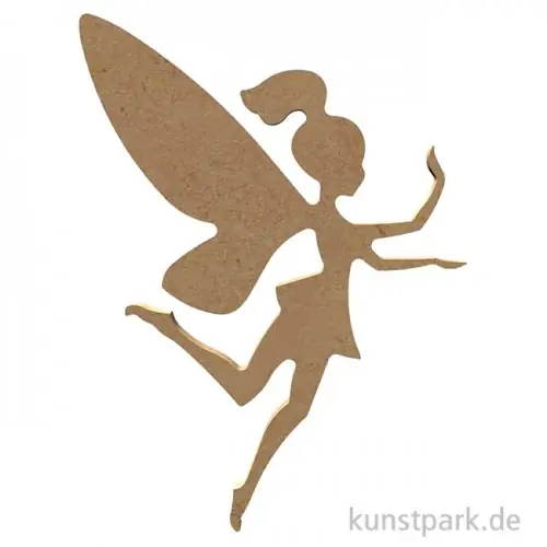 Hochwertig Holzmotiv Fee, 12 x 15 x 0,5 cm