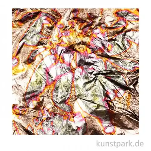 Billig Metallfolie 10-Blatt, 140 x 140 mm Oxydmetall-ROT