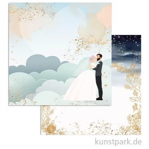 Kostenfreie Lieferung Stamperia Scrappapier - Love Story Clouds, 30,5 x 30,5 cm