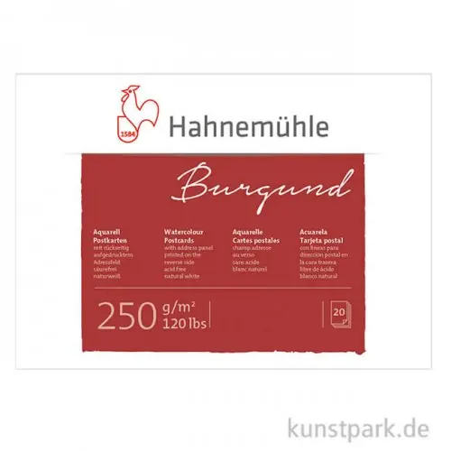 Mengenrabatt Hahnemühle Aquarell-Postkartenblock, 20 Blatt, 250g rau
