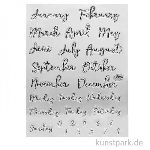Viva Decor Clearstamp - Bujo, Monate Online Kaufen