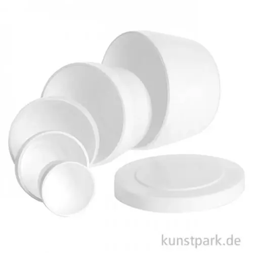 Mischbecherset aus Kunststoff, 5 Becher mit Deckel Markenware