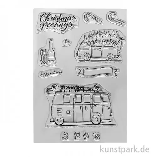 CraftEmotions Clear Stamps - X-mas Autos 2, DIN A6 Garantierte Lieferung