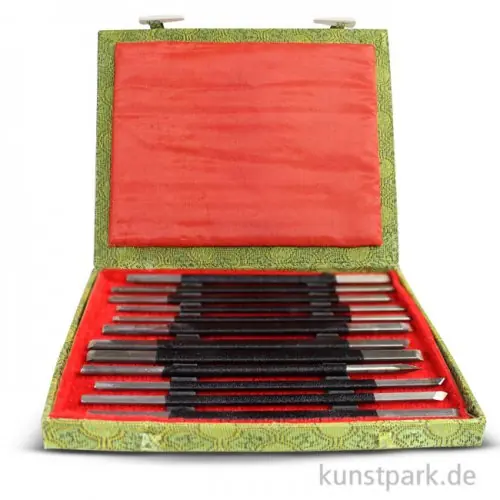 Kostenloser Versand Specksteinmeißel Set BASIC Nr. 3 im Holzkästchen