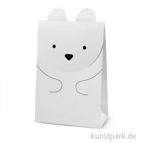 Rabatt Papiertüte - Eisbär, Größe 6x12 cm, 6 Stück