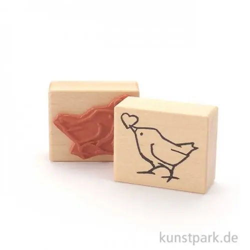 Stempel - Ein Vogel mit Herz, 5x6 cm Zertifiziert