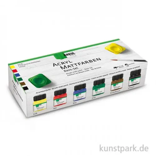 Neuheit KREUL Acryl Mattfarbe Basis Set - 6 x 20 ml