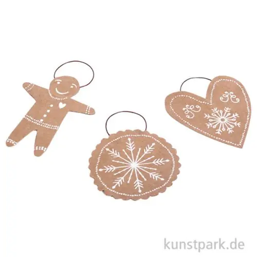 Rabatt Good old friends - Lebkuchenornamente, 3er Set, Plätzchen