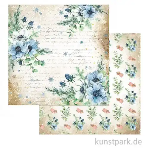 Stamperia Scrappapier - Romantic Cozy Winter Flowers 30,5 x 30,5 cm Top-Preis