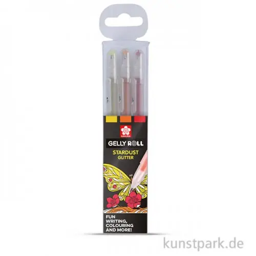 Neu Im Sortiment Sakura Gelly Roll Stardust 3er Set - Happy
