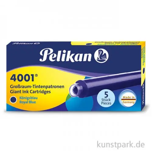 Pelikan Großraum-Tintenpatronen 4001, 5 Stück - Königsblau Sichere Zahlung