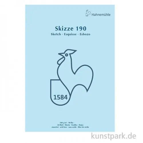Sonderangebot Hahnemühle SKIZZE 190, 1584 Skizzenblock, 50 Blatt, 190g