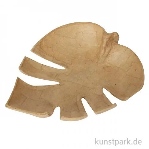 Heißes Angebot Pappmaché - Schale Monstera Blatt, 18 cm