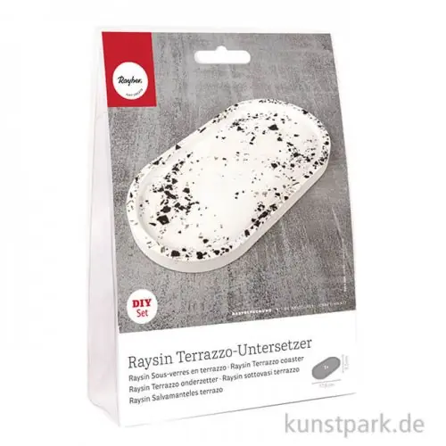 Echt Bastelset Raysin Terrazzo-Untersetzer, 17,8 x 9,5 x 1,3 cm
