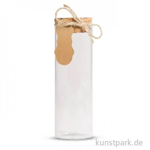 Geld-Zurück-Garantie Glas Gefäß mit Kork Deckel, 13,5 cm, 150 ml
