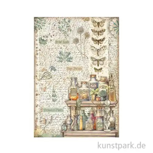 Markenprodukt Stamperia Reispapier - Fortune Alchemy, DIN A4