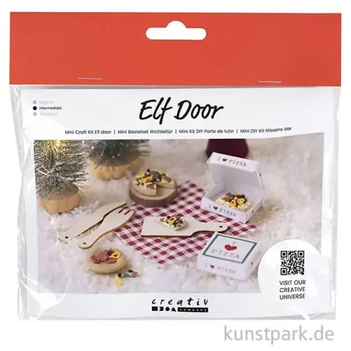Markenware Mini Bastelset Wichteltür, Pizza