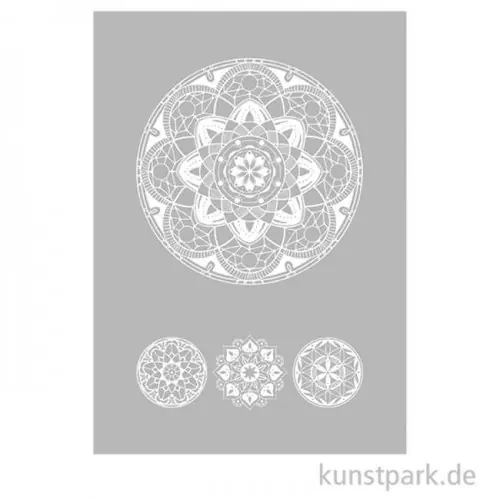 Schablone Art of Mandala DIN A5, inklusive Rakel Jetzt Zugreifen