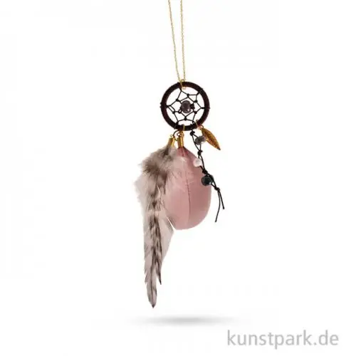 Kostenfreie Lieferung Traumfänger-Kette Luna - Gold-Rosa, 83 cm