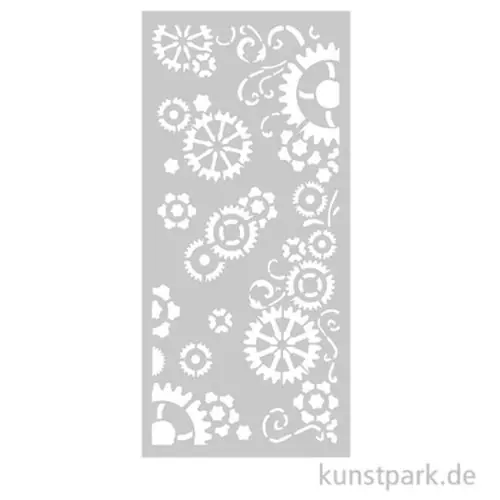 Neu Im Sortiment Stamperia Schablone - Gear up for Christmas Gears, 12 x 25 cm