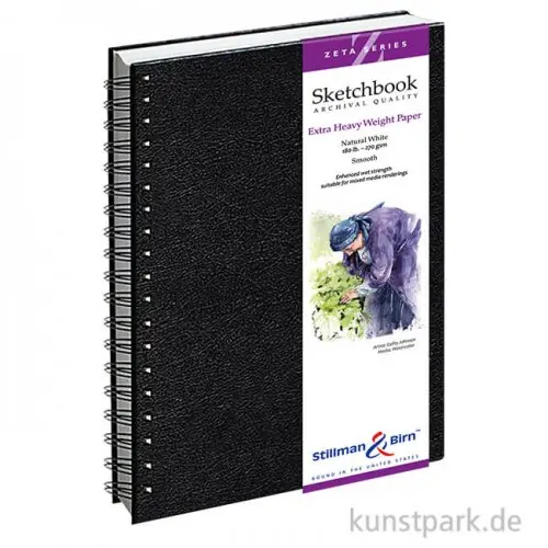 Stillman & Birn Skizzenbuch ZETA Spiral, 25 Blatt, 270 g Mengenrabatt