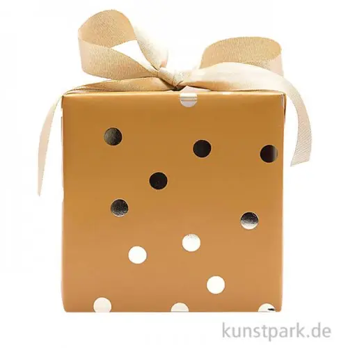 Geschenkpapier - Nature Matters, Senffarben, Punkte, 200 x 70 cm Bestpreis