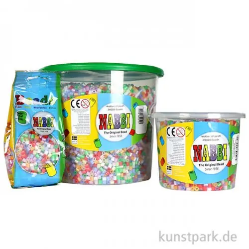 Hochwertig NABBI Bügelperlen - Perlmuttfarben, 5x5 mm