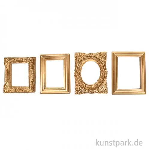 Miniatur Bilderrahmen, 5,5-6 x 6-8 cm, 4 Stück Original