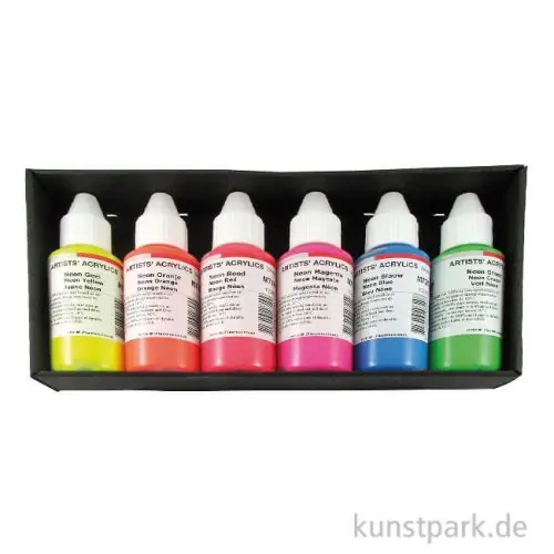 Ara Acryl Neonfarben Set, 6 x 100 ml Sonderangebot