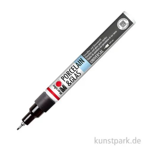 Solange Der Vorrat Reicht Marabu Porcelain & Glas Painter, 0,8 mm, Schwarz