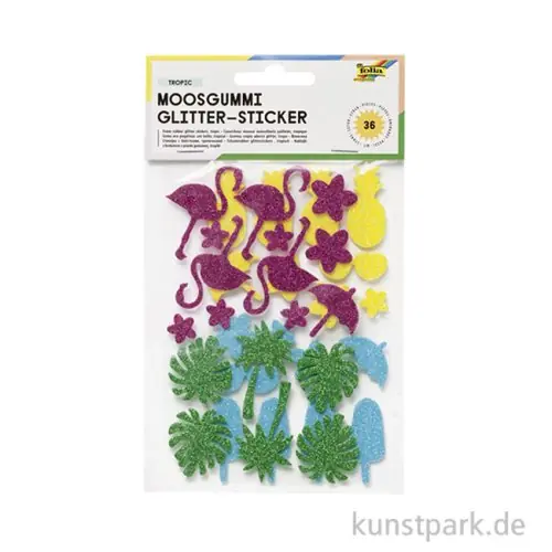 Glitter-Sticker aus Moosgummi - TROPIC Premium